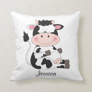 Cute Baby Cow Cartoon Cushion