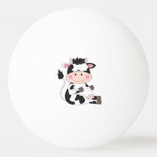 Cute Baby Cow Cartoon Ping Pong Ball