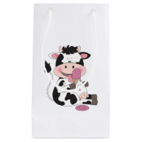 Cute Baby Cow Cartoon With His Favourite Treat