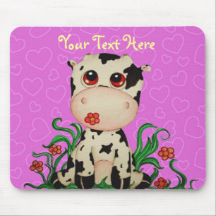 Cute Baby Cow Customisable Mousepad