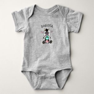 Cute Baby Cow Personalised Bodysuit