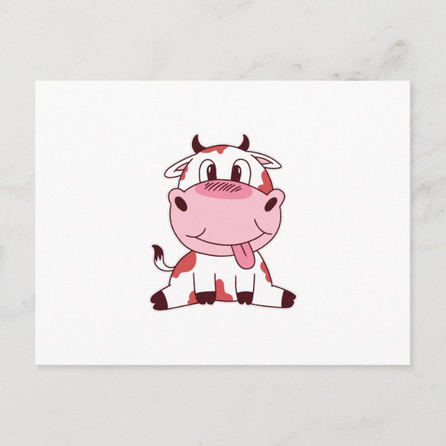 Cute Baby Cow Postcard (Front)