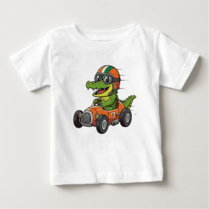 CUTE BABY CROC RACE CAR DRIVER BABY T-Shirt