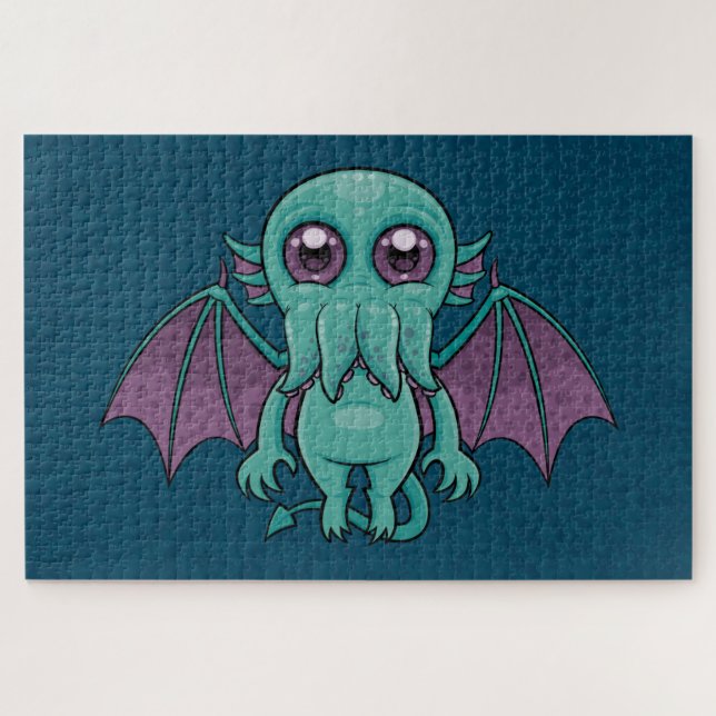 Cute Baby Cthulhu Monster Jigsaw Puzzle (Horizontal)