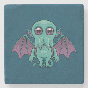 Cute Baby Cthulhu Monster Stone Coaster