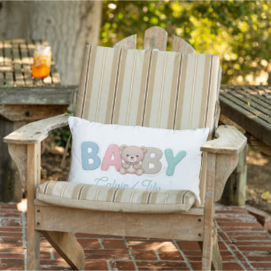 Cute Baby Custom Typography-Tiny hand, Big dream  Lumbar Cushion