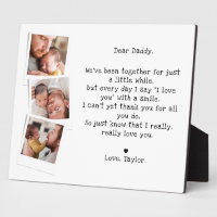 Cute Baby Dad Poem & 3 Photos Tabletop