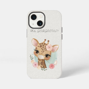 Cute Baby Dear Glittery-Hello Gorgeous iPhone 13 Mini Case