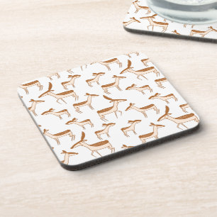 Cute Baby Deer and Family Coaster