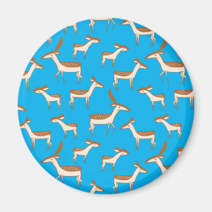 Cute Baby Deer and Family Magnet