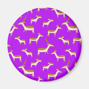 Cute Baby Deer and Family Magnet