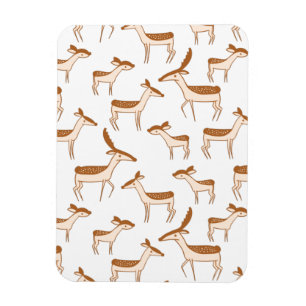 Cute Baby Deer and Family Magnet