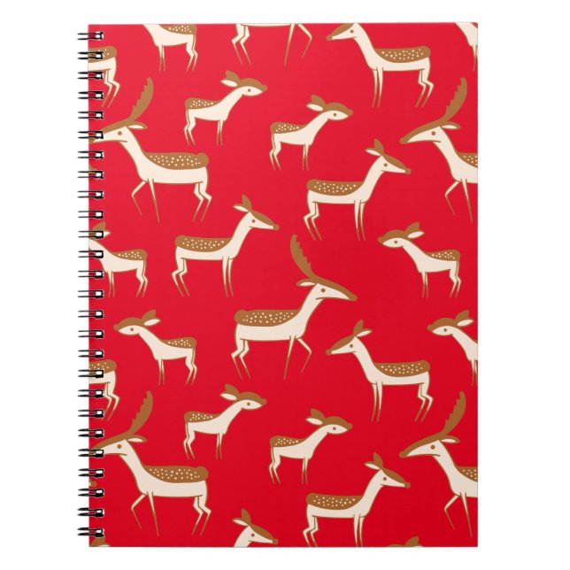 Cute Baby Deer and Family Notebook (Front)
