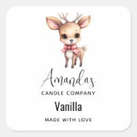 Cute Baby Deer Cartoon Drawing Candle Business
