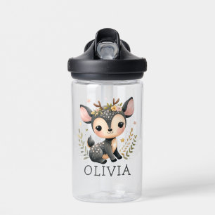 Cute Baby Deer Personalised Water Bottle
