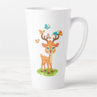 Cute Baby Deer with Butterflies-47568