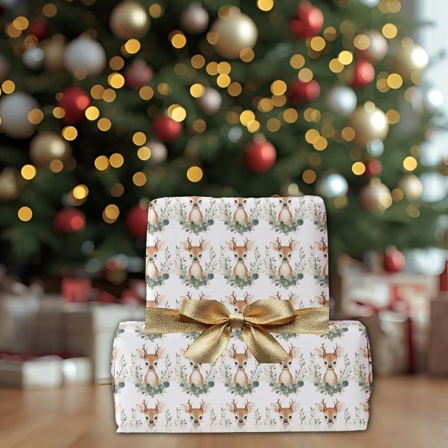 Cute Baby Deer Woodland Wrapping Paper (Creator Uploaded)