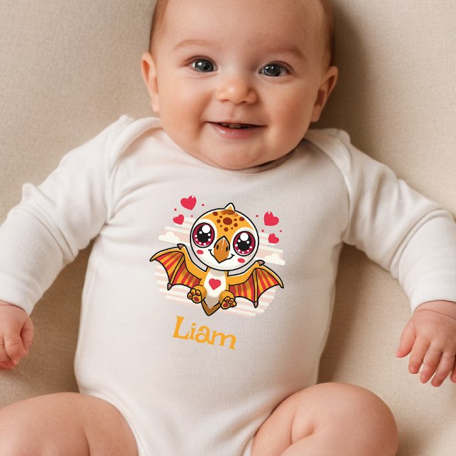 Cute Baby Dino Bodysuit – Personalized Name Gift (Creator Uploaded)
