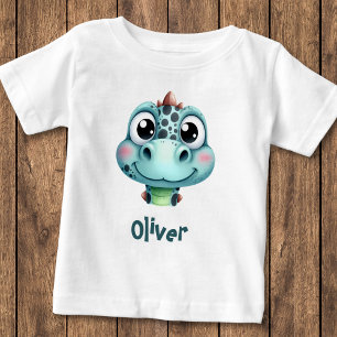 Cute Baby Dino Face T-Shirt