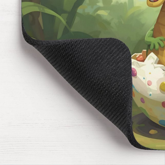 Cute Baby Dino Hatchling Mousepad (Corner)