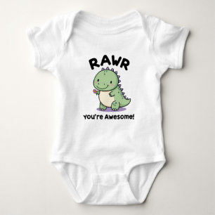 Cute Baby Dinosaur Baby Bodysuit