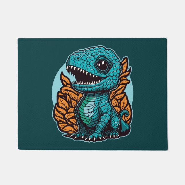Cute Baby Dinosaur Doormat (Front)