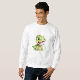 Cute baby Dinosaur eat skeleton mummy Halloween  Sweatshirt