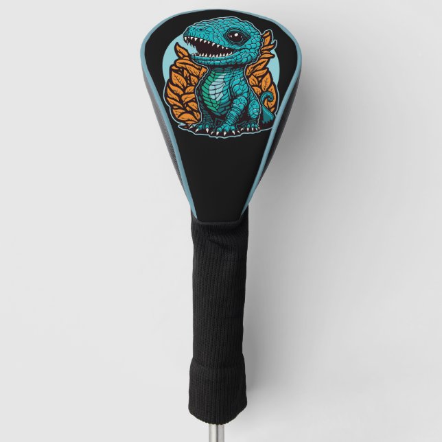 Cute Baby Dinosaur Golf Head Cover (Front)