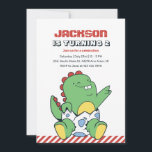 Cute Baby Dinosaur in Egg Kids Birthday Invitation<br><div class="desc">Cute design for kids,  boys or girls who love dinosaur,  dino cartoon,  T-rex and other dinosaur species. Perfect for Jurassic theme birthday party. You can customise the wording to fit other occasions.</div>