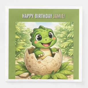 Cute Baby Dinosaur Kids Birthday Party Napkin
