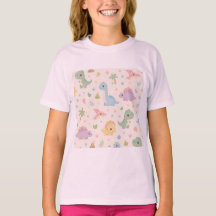 Cute Baby Dinosaur Pastel Seamless Pattern for Kid