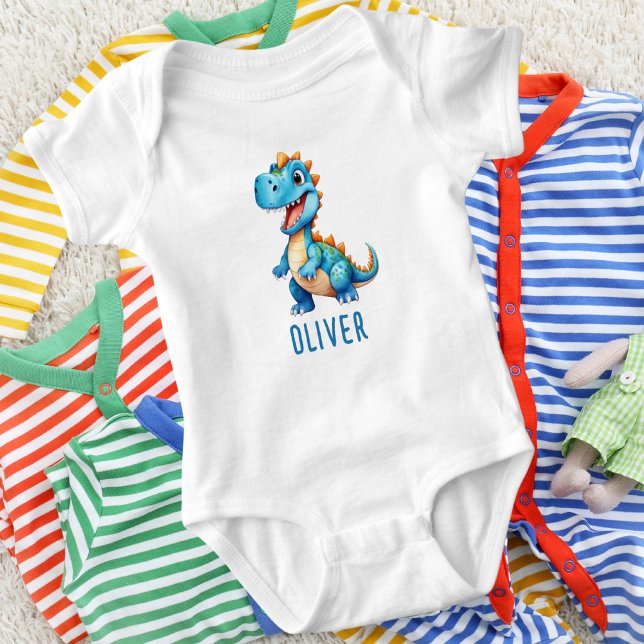 Cute Baby Dinosaur Personalised Baby Bodysuit (Creator Uploaded)