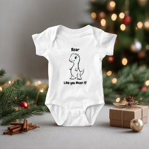 Cute Baby Dinosaur Playful Illustration Outfit T-Shirt