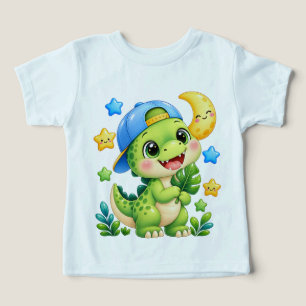 Cute Baby Dinosaur Shiny Toddler T Shirt