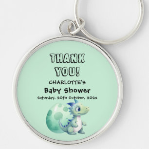 Cute Baby Dinosaur with Its Egg Baby Shower Key Ring