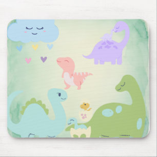 Cute Baby Dinosaurs Mouse Pad