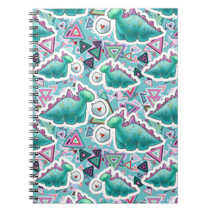 Cute Baby Dinosaurs Pattern Spiral Notebook