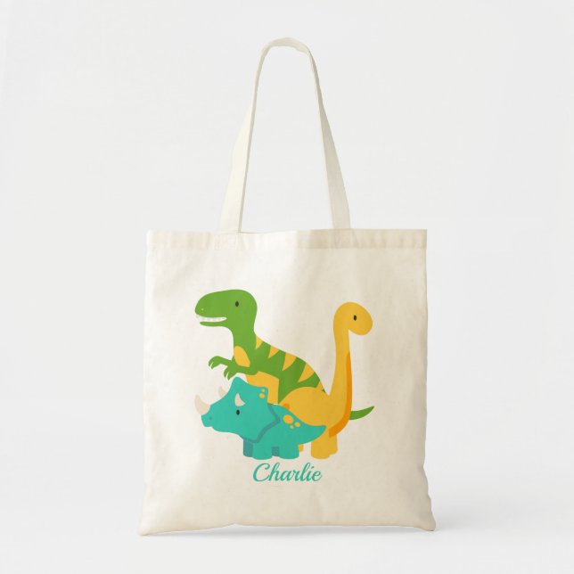 Cute Baby  Dinosaurs Trex Tote Bag (Front)