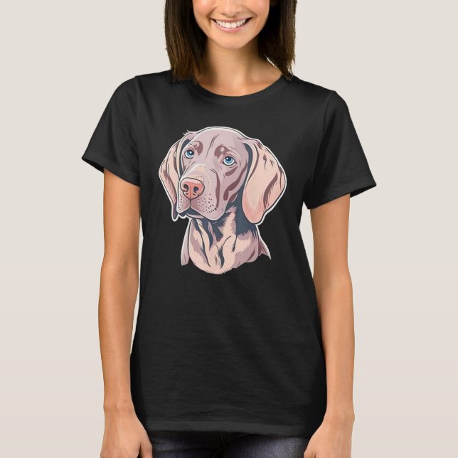 Cute baby dog Weimaraner Puppy T-Shirt (Front)