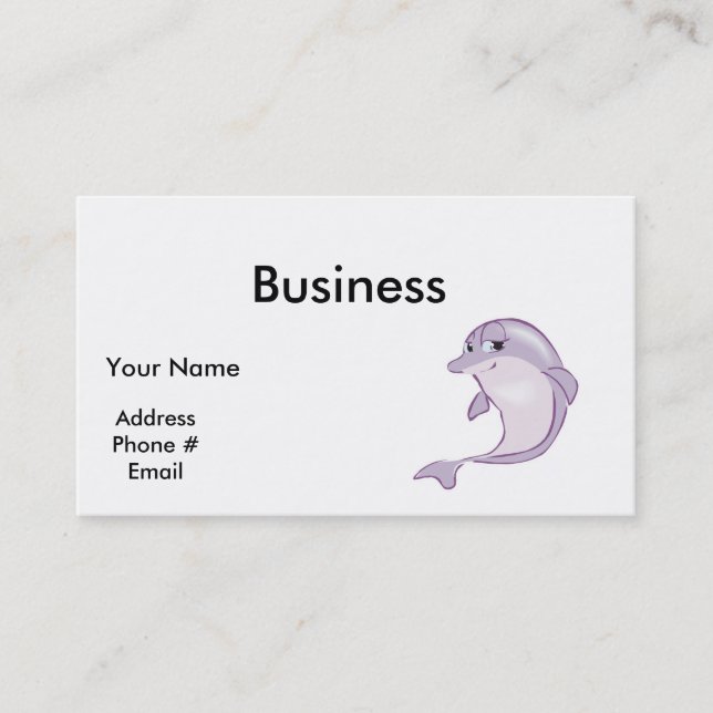 cute baby dolphin business card (Front)