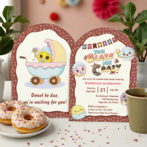Cute Baby Doughnut Cartoon Baby Shower and Sprinkl