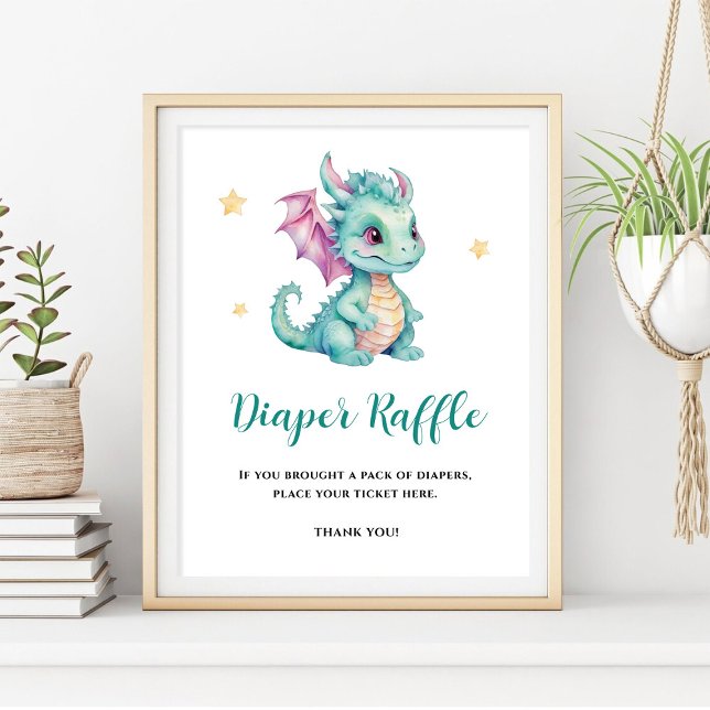 Cute Baby Dragon Diaper Raffle Poster (Creator Uploaded)