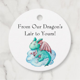 Cute Baby Dragon “From Our Dragon’s Lair to Yours” Favour Tags