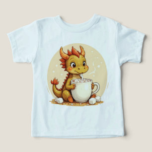 Cute Baby Dragon Hot Chocolate Kids Kawaii Cozy De