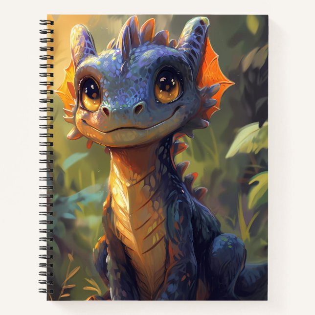 Cute Baby Dragon Notebook (Front)