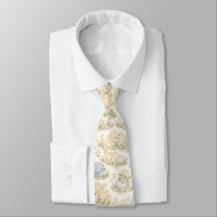 Cute Baby Dragon Pastel Woodland Pattern (3) Tie