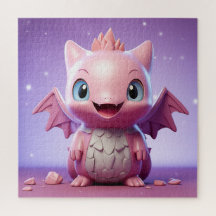 Cute baby dragon puzzle