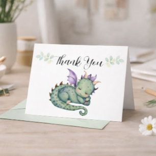 Cute Baby Dragon Thank You Card
