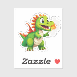 Cute Baby Dragon With Fire Breathing Practice