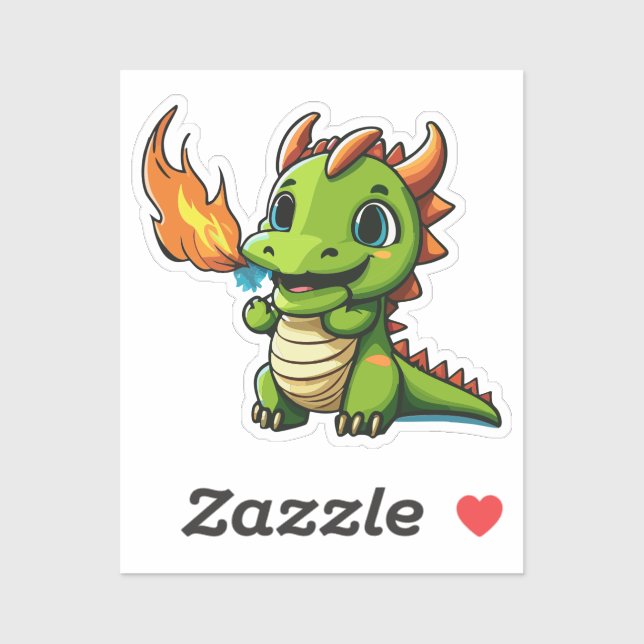 Cute Baby Dragon With First Fire Breath (Sheet)